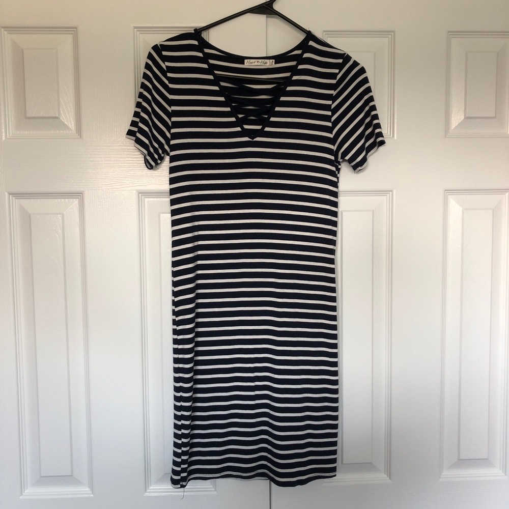 Navy Striped Dress
